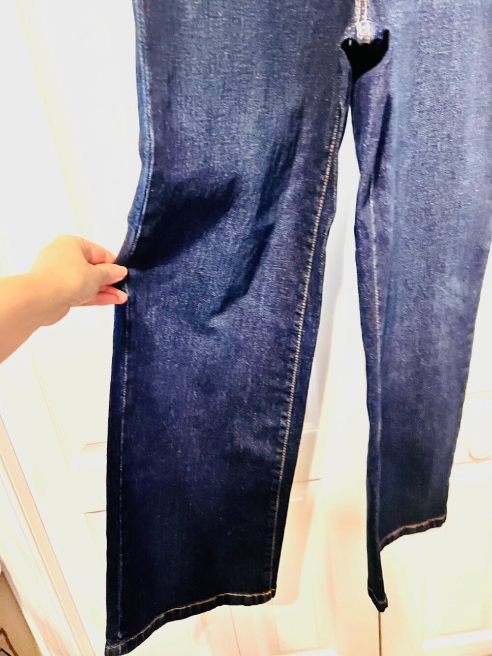 Free Assembly High Rise Wide Leg-NWT-Women's Blue Jeans/Denim-Size 4-Stretch - Picture 8 of 15